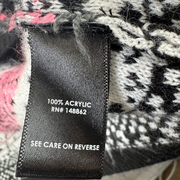 Torrid Open Front Cardigan Sweater Pink Black  White Size 2X - Picture 3 of 5